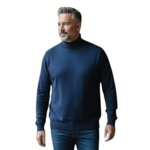 Charles Tyrwhitt 100% Merino Preppy Turtleneck Mens size XXL Luxury Sweater